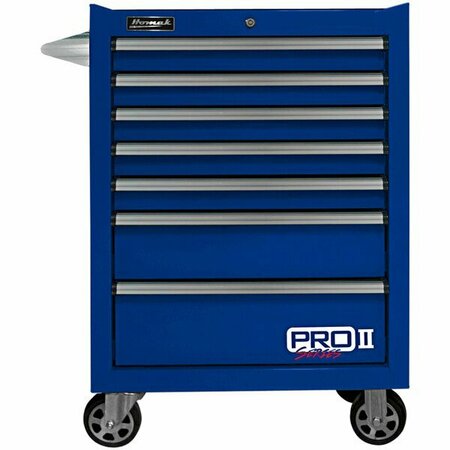 HOMAK Pro II 27'' Blue 7-Drawer Roller Cabinet BL04027702 571BL04027702